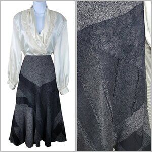 Coldwater Creek Vintage Patchwork Midi Skirt Small Petite Peasant Boho Lace Alt